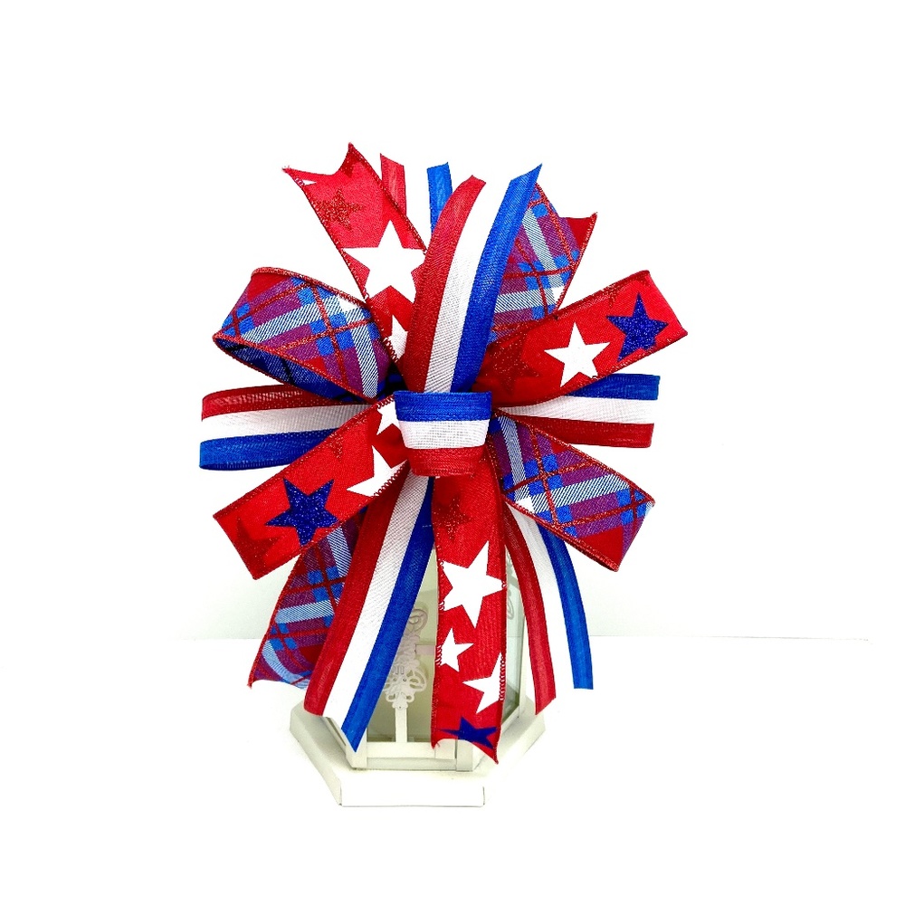 Patriotic Bow for Wreath or Lantern